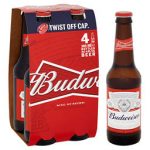 Budweiser Lager Beer Bottle , 4 X 440 Ml