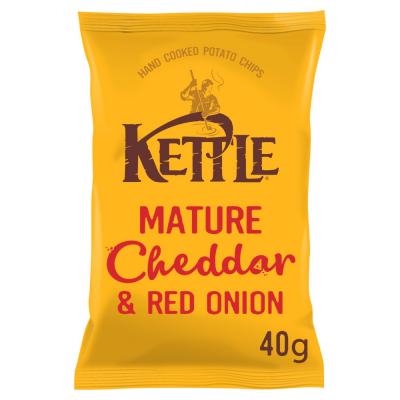 Kettle Chips  Mature Cheddar & Red Onion 40g