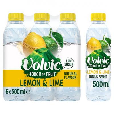 Volvic Touch Of Fruit Lemon And Lime 6X500ml