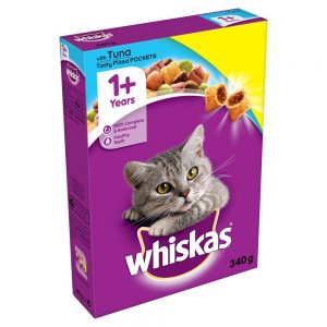 WHISKAS 1+ Cat Complete Dry With Chicken 340g