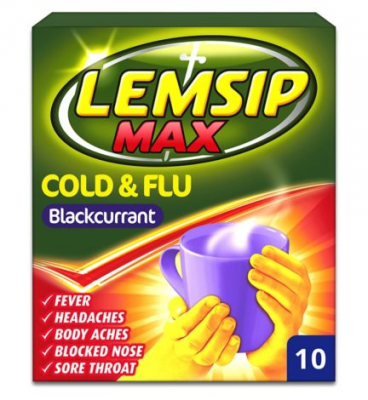 Lemsip Max Cold and Flu relief - Blackcurrant flavour